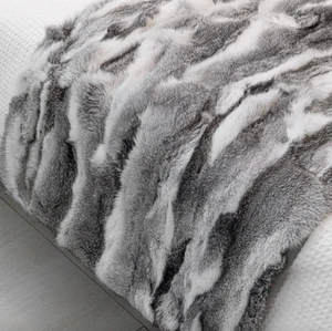Modern Plush Faux Rabbit Fur Winter Warm Sofa Bed Runner Flag Throw Decorative - Foto 1 di 13