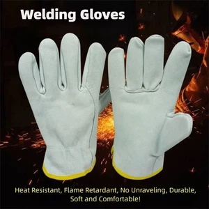 Thick Welding Gloves Short Mechanic Glove New Security Protection - Picture 1 of 10