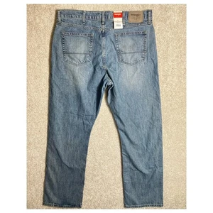 Wrangler Authentics Denim Blue Jeans Herren 100% Baumwolle Größe 38x32 Neu mit Etikett - Bild 1 von 4