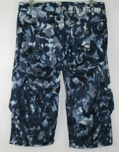 Robin's Jean Predator Jungle Blue Camo Cargo Shorts - Men's Size 29 - Picture 1 of 12