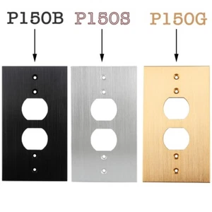 1x Placa de panel de pared de aluminio US AC toma de corriente doble cubierta de receptáculo - Imagen 1 de 28
