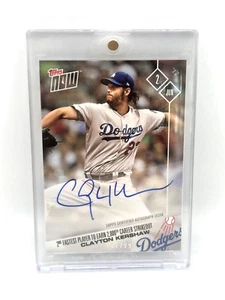 2017 Topps Now #210A Clayton Kershaw AUTO 2000th Strikeout 37/99 DODGERS - Picture 1 of 2