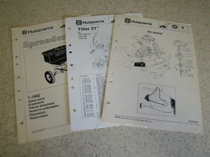 Husqvarna Illustrated Parts Lists (IPL) - snow blower grass catcher de-thatcher - Picture 1 of 8