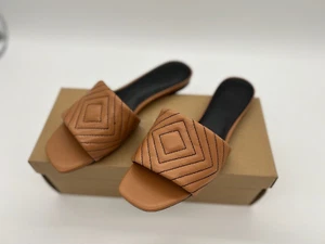 Sanctuary Women's Culture Flat Slide Sandal Tan Size 9.5 M NEW IN BOX - Picture 1 of 6