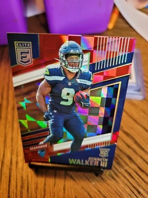Kenneth Walker III Donruss Elite Red Checkerboard /399 Rookie SSP RC DVS 202 - Image 1 of 2
