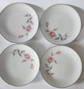 Vintage Noritake Fine China "Rosemarie" 4 piatti insalata modello #6044 Giappone - Foto 1 di 7