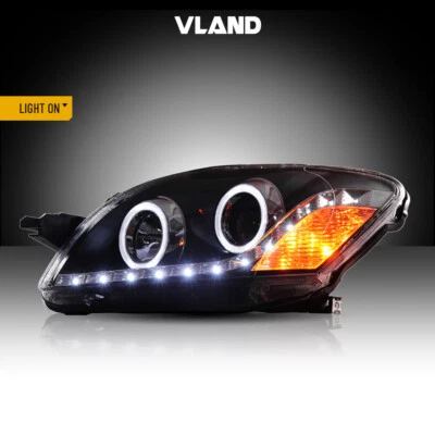 VLAND LED Projector Headlights For Toyota Yaris sedan 2006-2012 Front Lights Foto 1 de 4