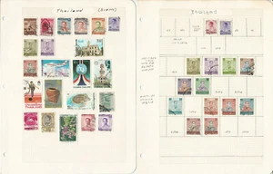 Thailand Stamp Collection on 12 Pages, Nice Selection, JFZ - Picture 1 of 6