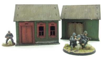 'RUSSIAN HOUSE & BARN' - 28mm  - ASSEMBLED MDF & PAINTED TO COLLECTOR'S STANDARD - Image 1 of 4