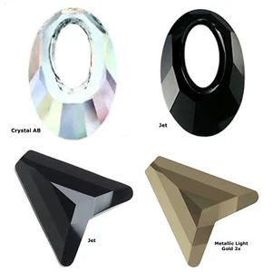 Swarovski 5748 12mm & 16mm Arrow Beads & 20mm Helios Packs of 2 - Picture 1 of 11