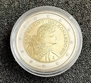2 Euro San Marino 2019 - Leonardo da Vinci. In Kapsel - Bild 1 von 1