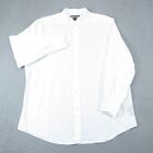 John Varvatos LUXE Shirt Men XXL White Formal Tuxedo Long Sleeve Dress Button Up
