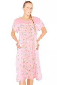 JEFFRICO Nightgowns For Women Short Sleeve Soft Sleepwear Comfy Nightshirts 822 - Picture 1 of 32