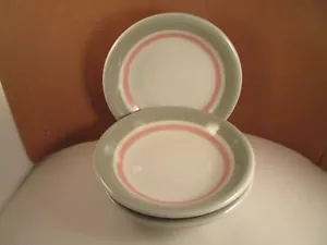Vintage Shenango China Restaurant Ware Grigio Rosa Fasce Set di 3 Zuppiere C - Foto 1 di 9