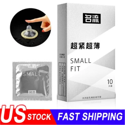 US Small Size Ultra Thin Latex Condom for Men Sex Products Tight Condoms 45mm - Image 1 of 4