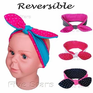 Baby Girl Bunny Kid Headband Cotton Pin up Rabbit Bow Turban Knot Hair Band  - Picture 1 of 15