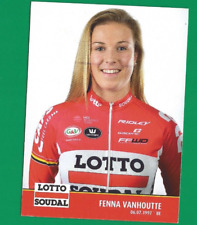 CYCLISME carte cycliste FENNA VANHOUTTE équipe LOTTO SOUDAL LADIES 2016