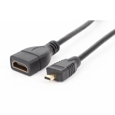 Micro HDMI ( Type D ) Male to HDMI (Type A ) Female Extension Adapter Cable - Image 1 of 4