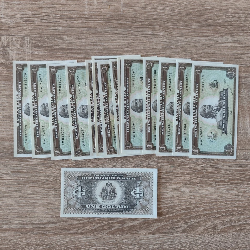 LOT 18 BILLETS CONSECUTIFS 1 GOURDE HAITI QUALITE REF18393J - Photo 1/1