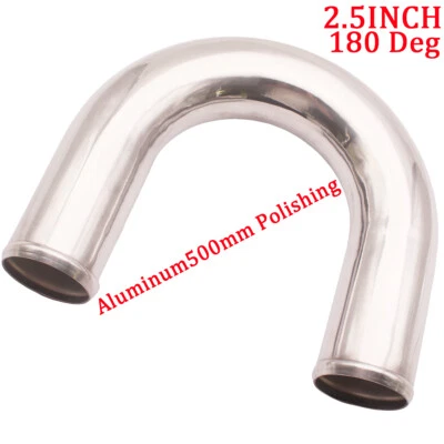 180 Degree U Bend OD: 2.5" 63MM Aluminum Car Turbo Intercooler Pipe Tube Tubing - Image 1 of 4