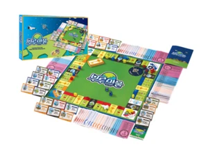 New BLUE MARBLE GAME GOLD BOARD GAME 2-4 quote Family Games KOREA Board Game - Picture 1 of 2