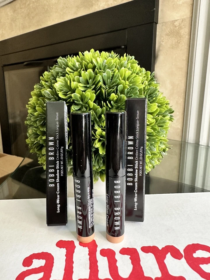 X 2 Bobbi Brown Long Wear Cream Shadow Stick Golden Pink .03 Oz Each
