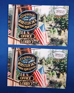 Lot of 2 Postcard Whistlin’ Jack Dining Room & Lounge Motel Cliffdell WA NEW - Picture 1 of 3