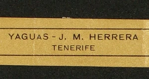 578AzC-SPAIN Vitola-Cigar Band-Marca YAGUAS, J. M. HERRERA, TENERIFE - Picture 1 of 3