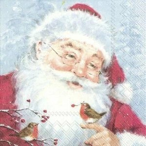 Friendly Santa Christmas  IHR paper lunch napkins 3 ply 33 cm square - Picture 1 of 1