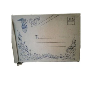 Cartera/soporte vintage satinado Sweetheart con sobre original dirigido a así - Imagen 1 de 6