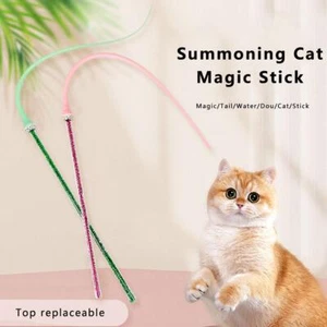 Coda di topo simulata gatto giocattolo gatto teaser divertente bastone silicone coda lunga N EW I7U4 - Foto 1 di 17