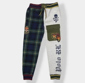 ¡NUEVO CON ETIQUETAS! Pantalones de chándal pequeños Polo Ralph Lauren multicolor St. Andrews patchwork para hombre - Imagen 1 de 11