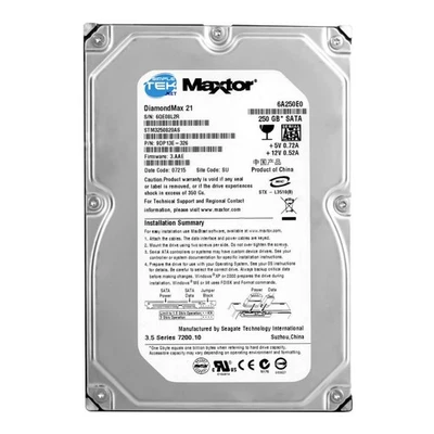 Maxtor Diamondmax 21 STM3250820A Hard Disk HDD 3,5 " Ide Pata Eide 250GB Win XP - Image 1 of 4