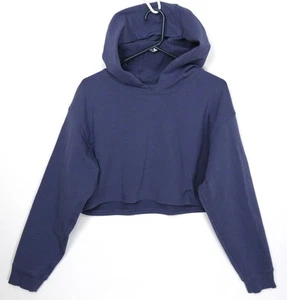 Lululemon Women's All Yours Cropped Hoodie Hooded Sweatshirt Blue Size 12 - Picture 1 of 12