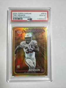 2024 Tops Chrome Trey Benson Radiating Rookies Gem Mt PSA 10 Case Hit🔥🔥🔥 - Picture 1 of 2