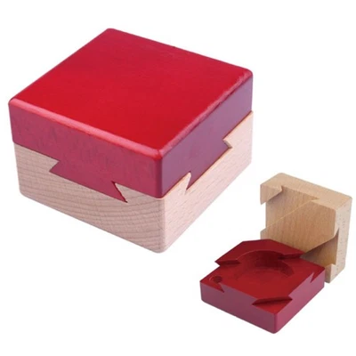 Puzzle Box Mini 3D Brain Teaser Wooden Secret Compartment Lock Box Brain Puz BGS - Bild 1 von 4