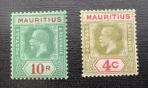 KGV Mauritius Stamp 10r And 4c UM Mint. Very Fine. SG204 And sG226 - Picture 1 of 5