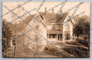 Antike RPPC viktorianische Lebkuchenhaus in West Boxford MA Echtfoto-Postkarte  - Bild 1 von 14