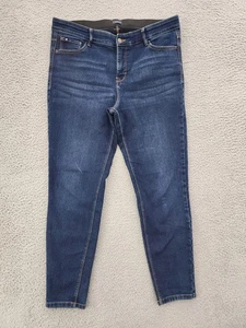 Curve Appeal Jeans Womens 14 Blue Stretch Denim Skinny High Rise Classic 14/32 - Picture 1 of 12