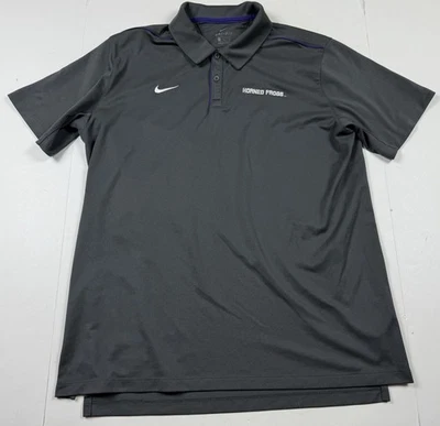 Nike Grey TCU Horned Frogs Polo Shirt XL - Image 1 of 4