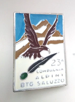 DISTINTIVO ALPINI BRIGATA TAURINENSE 23^ COMPAGNIA BATTAGLIONE SALUZZO - Immagine 1 di 2