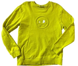 McQ Alexander McQueen Yellow Embossed Chester Sweatshirt Size S - Minor Stains - Picture 1 of 12