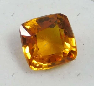 Piedra preciosa suelta con forma de cojín cuadrado natural de zafiro naranja de 6 quilates - Imagen 1 de 7