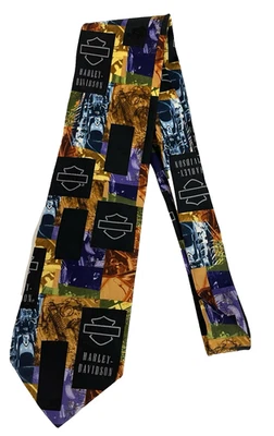 Harley Davidson Motorcycles 2001 logotipo 100 % seda para hombre corbata montaje bicicleta Foto 1 de 4