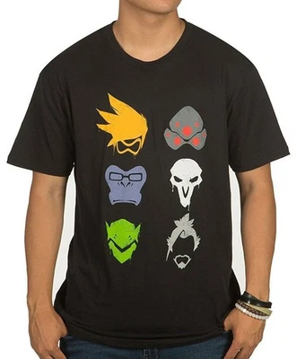 Blizzard Men's JINX Overwatch Versus Spray Gamer Graphic T-Shirt Black Size Med - Image 1 of 4