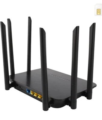 Dual Band 4G LTE Router with SIM Card Slot Unlocked Modem, 1200Mbps Mobile Hotsp - Image 1 of 4
