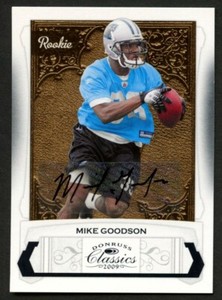 Mike Goodson #223 signed auto 2009 Donruss Classics Rookie Football Card 188/299