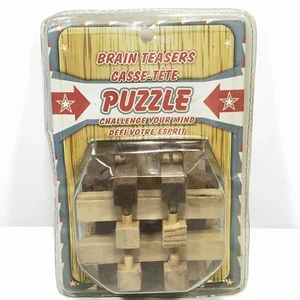 Wooden Brain Teasers Strategy Puzzle - New/Sealed - Picture 1 of 2