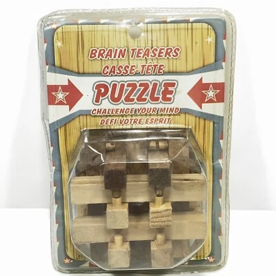 Wooden Brain Teasers Strategy Puzzle - New/Sealed - Image 1 of 2