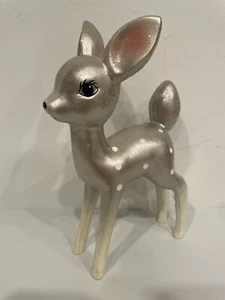 Vintage Glitzer Silber Weihnachten Rentier Figur. 9,5 Zoll groß - Bild 1 von 5